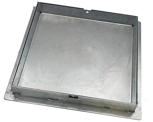 EINSIDE Sigillo zincato porta pavimenti, Chiusino zincato botola a scomparsa H 5 cm, 50 x 50 cm