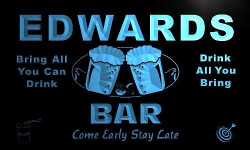 ADVPRO x1049-tm Edwards Bar Custom Personalized Name Neon Sign