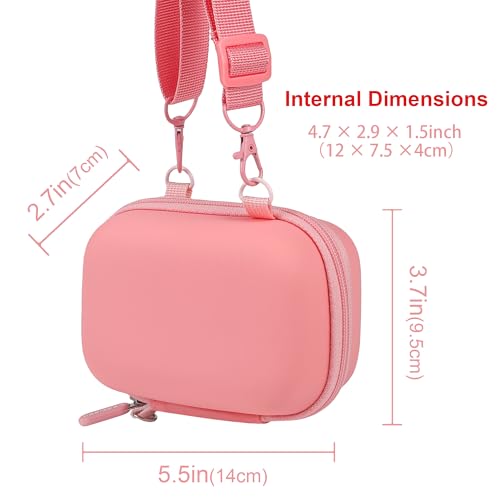 Funda impermeable rígida para cámara Leayjeen rosa miniatura 3