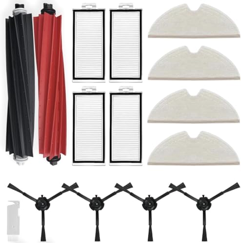 ロボロック Q5 Pro/+Q8 Max/+ ロボット掃除機用アクセサリーキット交換部品 デュアルメインブラシ、モップクロスパッド、サイドブラシ、HEPAフィルター