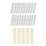 Candle wick sticker (100 pcs) and Metal Candle Wick holder bar (10 pcs) Bundle- Kare & Kind® retail packaging (wick holder bar plus wick sticker, Silver)