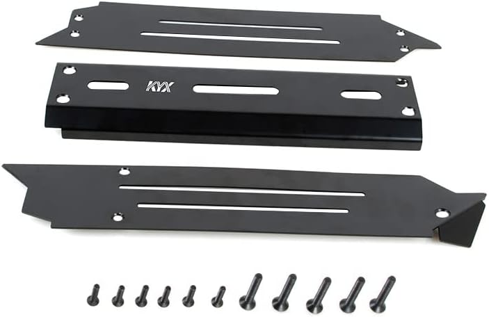 KYX Racing Stainless Steel Black Protector Chassis Guard Plate Axle Guard Upgrades Parts Accessories for 1/10 RC Crawler Car Traxxas 1/10 Maxx V2 WideMaxx