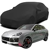Housses Auto pour Porsche Cayenne GTS, Bâche Intérieure Coton Extensible Respirante, Anti Poussière et Anti UV Accessoires,Black