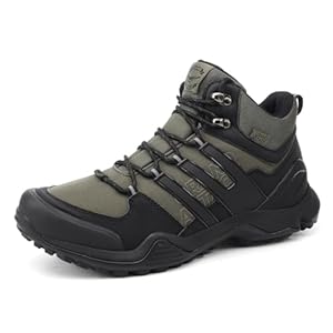 Men’s Mid Waterproof Hiking Boots Lightweight Approach Trekking Comfortable Backpacking Non Slip Work Shoes Outdoor Camping Travel Cross Trainer Sneakers