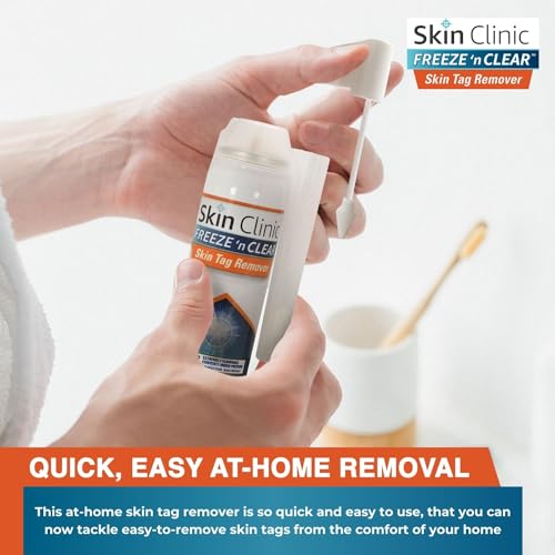 Skin Clinic Freeze 'N Clear SKIN TAG REMOVER Skintag Remover (Fda-Cleared) At Home Cryo Kit (As Little As 1 Treatment) 8 Applicators + Tweezers thumb #3