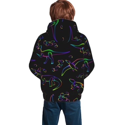 Dinosaur Kid Hoodies Boys Sweatshirts Girls Pullover with Pocket4