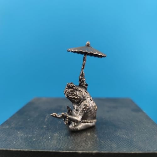 Statue miniature grenouille méditative en laiton : source d'ondes positives