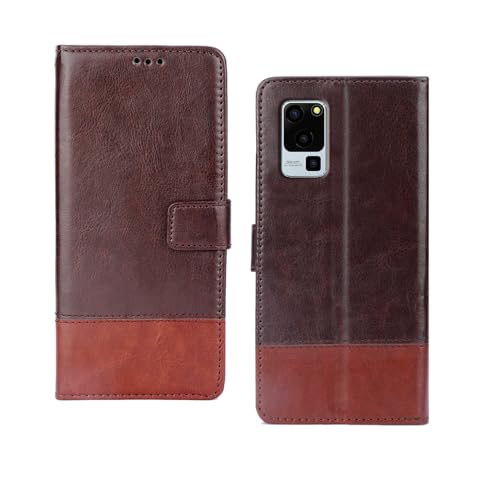 Image of amazon basics Lava Blaze 5G Flip Cover | Card Pockets Wallet & Stand | Flip Cover for Lava Blaze 5G (Coffee and Tan)