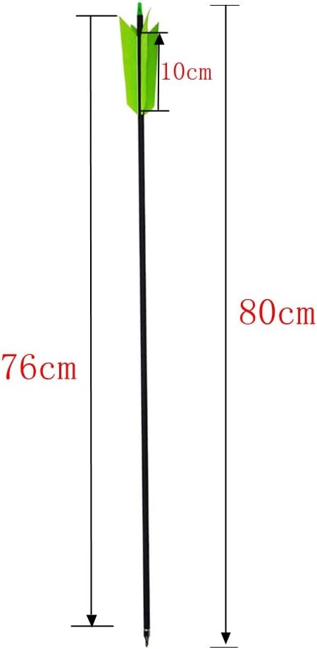 AMEYXGS 6/12 Pcs 30 Inch Archery Carbon Arrows Target Practice Flu Flu Arrows Spine 500 Small Game Arrows 4 Feathers Fletching with 100 Grain Judo Arrowheads for Practice Targeting