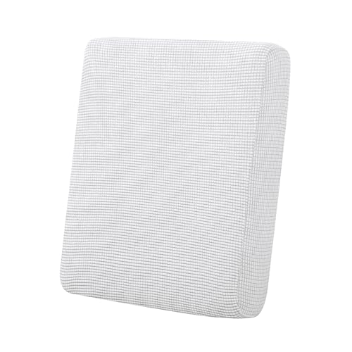 Image of Easy-Going Stretch Cushion Cover Sofa Cushion Furniture Protector Sofa Seat Sofa slipcover Sofa Cover Soft Flexibility with Elastic Bottom(Chiar Cushion,Snow White)