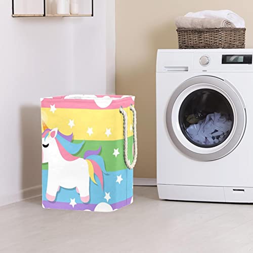 Panier à linge imperméable grand format panier linge sale licorne arc-en-ciel - 3