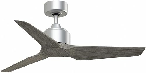 Miniatura 22 de TriAire Custom - Ventilador de techo de 3 aspas, 12.42 pulgadas de alto y 44 pulgadas de ancho, acabado plateado, color nogal oscuro plateado,Níquel