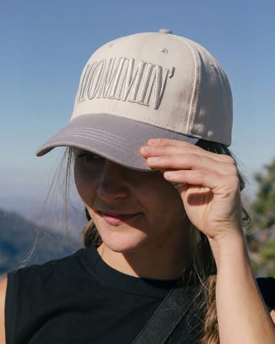 Image of Mommin Trucker Hat for Women, Vintage Two-Tone mom hat with Mommin 3D Embroidery, New Mom Gifts Mothers Day Outfits