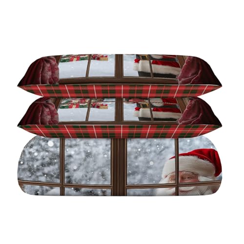 Housse de couette Noël 240x260 microfibre pour lit adulte avec taies - 7