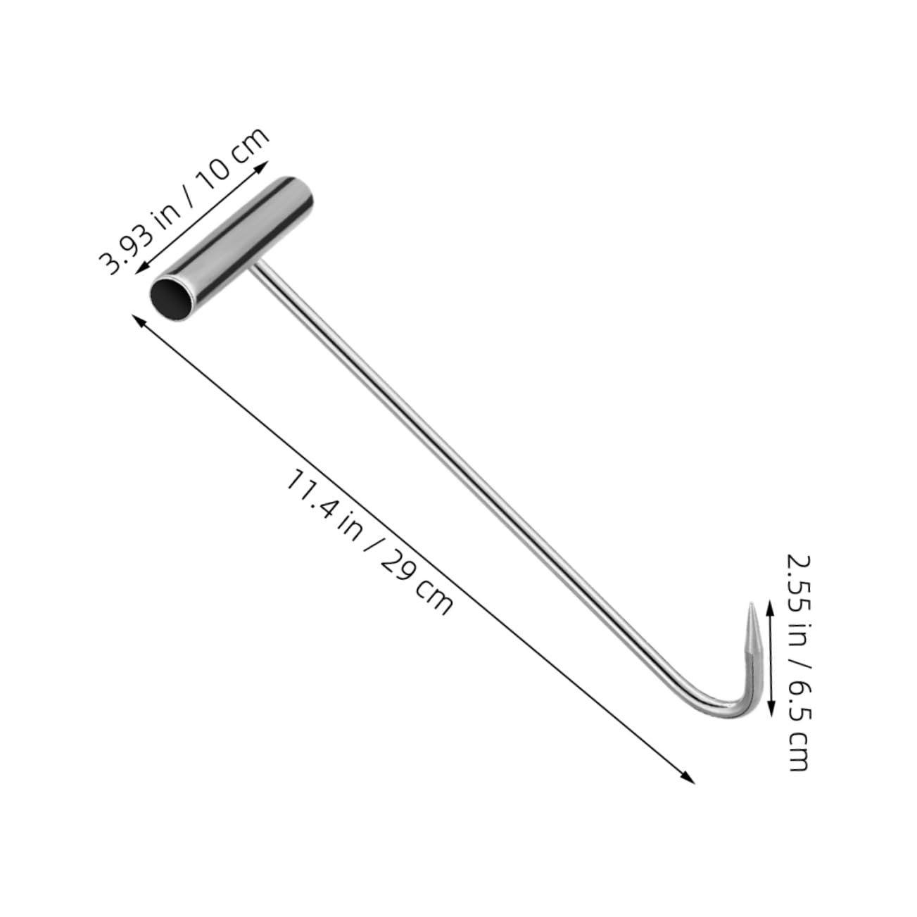 ERINGOGO Multipurpose T-Shaped Metal Hook Manhole Lifter Drain Lifting Hooks Grate Lifting Tool Portable Tool