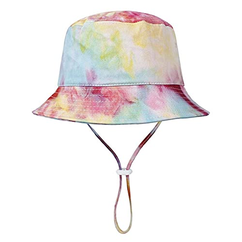 WANGIRL Niños Sombrero Pescador Sombrero de Sol para Bebé Niño Unisexo Gorra Protección de Sol Bucket Hat Ajustable Plegable Verano UV para Exteriores Natación Piscina Playa Cover