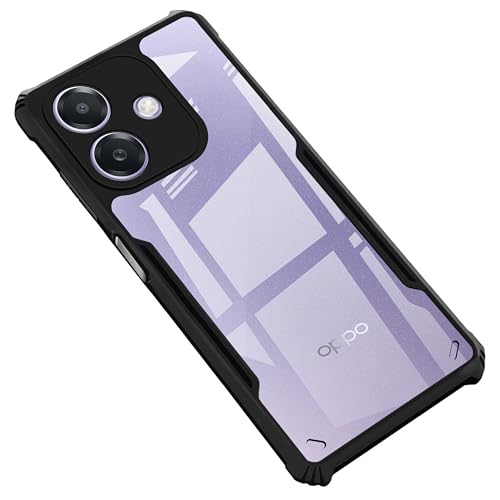 Image of Zapcase Back Case Cover for Oppo A3X 5G | Compatible for Oppo A3X 5G Back Case Cover | Clear Case with Camera Protection | (TPU + PC | Matte Black)