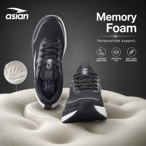 Image of ASIAN Hypercushion Carbon-13 Men's Running Shoes | Lightweight Memory Foam Shoes with Breathable Mesh Upper