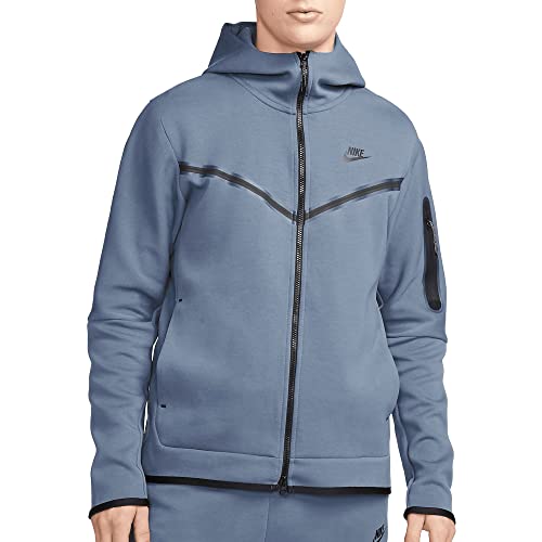 Nike Sportswear Tech Fleece Full-zip Hoodie Mens Diffused Blue/Black Size-X-Large