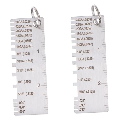 Ciieeo 2pcs Gauge Thickness Welding Gauge Tool Portable Thickness Measuring Inspection Tool miniatura 1