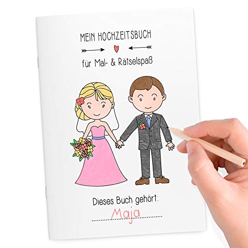 WEDDING SHOP love grows 6er Set Hochzeitsmalbücher / 24-seitiges Malbuch zur Hochzeit für Kinder als Gastgeschenk… – Bild 3