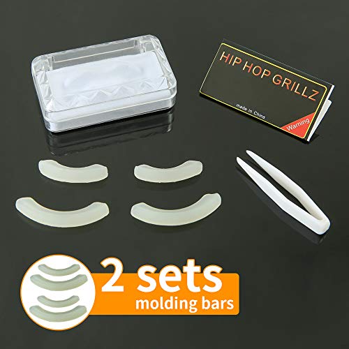 Lkv Shark Vampire 14K Gold Plated Grillz Iced Out Cz Lab Diamond Aquamarine Zircon 14 Vampire Grillz For Your Teeth Top And Bottom Grills For Men Hip Hop Rapper Cosplay #TOP5