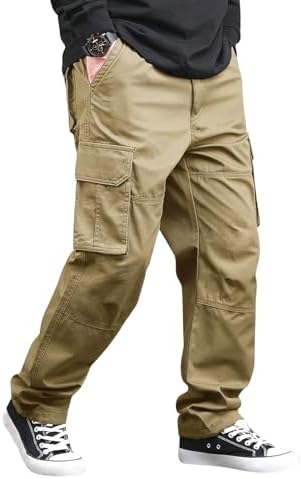 Lymio Cargo for Men | Cotton Cargo Pant | Drawstring Waist Pant (Also Available in Plus Sizes) (46-49)