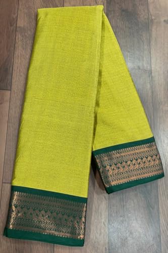 Image of SUPERLAXMI Womens Narayana Pattu Narayanpeth Cotton Silk Saree with unstitched blouse