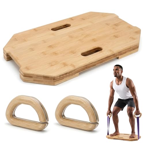 Image of Wooden Resistance Bands Handles Versatile Exercise Handles with Anti-Slip Grip Tapes for Elastic Band Workouts Home Gym Strength Training and Full-Body Workouts