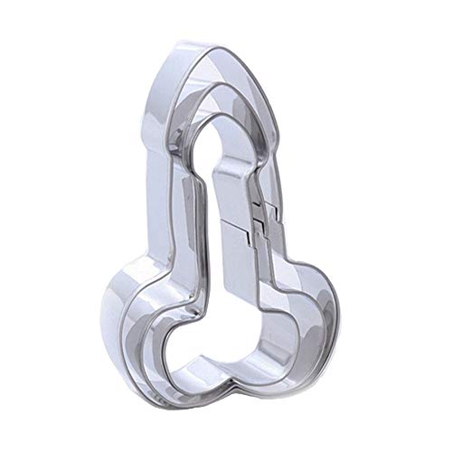 Juland Rostfreier Stahl Penis Ausstechform 3-teiliges Set zum 3D Bachelorette Kuchen Ausstechformen Set DIY Party gefallen Neuheit (S - M - L)