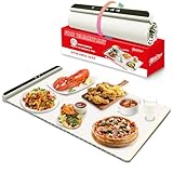 Food Warming Mat Electric Warming Tray for Food- 3-Level Temp & 4H Timer, Auto Shut-Off，Portable Electric Warming Hot Plates Trays to Keep Food Warm for Parties Buffets, Restaurants