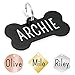Ultra Joys Personalized Dog Tags Engraved for Pets - Front and Back Custom Dog Tags for Pets - Stainless Steel Dog Tags and Cat ID Tags - Personalized Dog ID Tags - Bone Tag in Black, Small