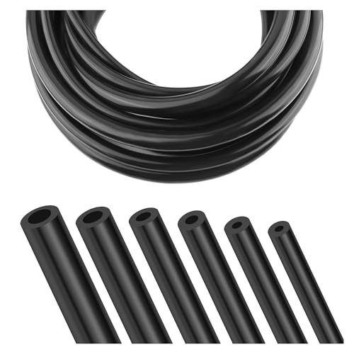 Image of 6PCS 5Ft Vacuum Line,Multipurpose Vacuum Lines Automotive for Car Engine,1 /8 inch 5 /32 inch 3 /16 inch 1 /4 inch 5 /16 inch 3 /8 inch Vacuum Hose Kit,Universal Car Accessories Silicone Tubing for Air /Water (6PCS)