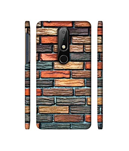Image of Brick Wall Design 3D Printed Hard Back Case Cover for Nokia 6.1 Plus