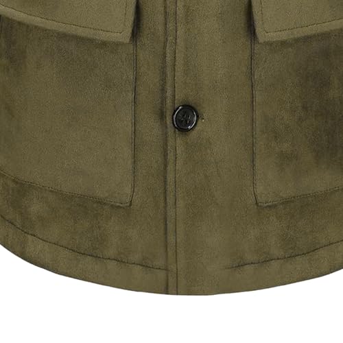 Veste en daim pour homme ZDJSWJ à boutons style trucker veste de sport slim