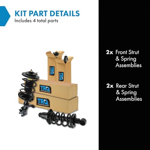 Image of TRQ Front and Rear Strut & Coil Spring Assembly Set Driver & Passenger Sides Compatible with 03-11 Honda Element