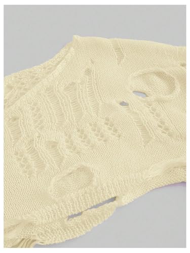 Image of BEAUDRM Women's Crochet Bolero Shrug Goth Grunge Outfits Bell Sleeve Sweater Bow Pullover Crop Top