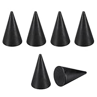 PATIKIL Wood Cone Ring Holder, Wooden Finger Jewelry Ring Display Stand Organizer Wood Cones Rack for DIY Art Crafts