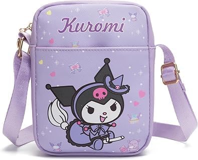 Image of cute cartoon-themed mini crossbody bag, also a shoulder bag, features a cartoon pattern design