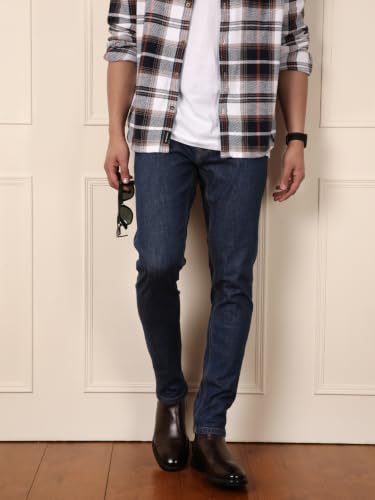 Image of WROGN Men's Cotton Stretch Jeans | Slim Tapered Fit