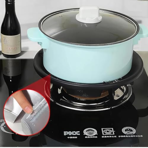 Image of Hornbills Gas Saver Stand, Durable Gas Stand Supported by 4 Legs, Fire and Windproof Energy Saver, Gas Burner Cover Suitable for All Gas Stove, High Temp Resistant (Pack of 4)
