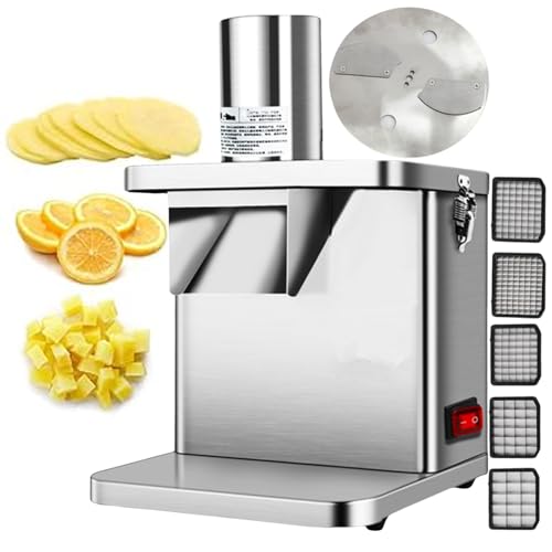 Máquina Cortadora Eléctrica de Verduras y Frutas de Acero Inoxidable