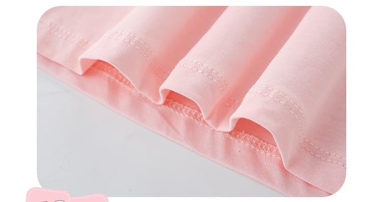 Toddler Baby Girl Ruffle Sleeve Cotton T Shirts Unicorn Dinosaur Tank Tops Tee (Pink,120/4-5 Y,8 Years,7 Years,Unisex,Big Kid,US,Age)