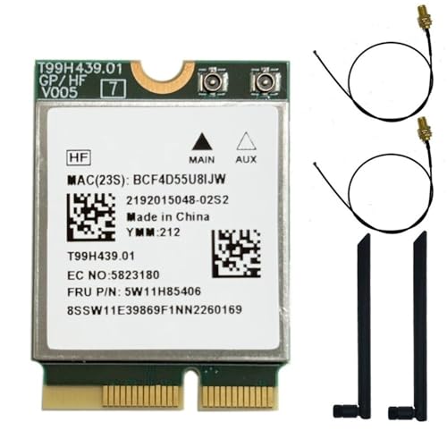 MT7927 Tarjeta WiFi Card Gigabit WiFi7 MT7927 9220M Wireless Network WiFi Card Bt 5.4 Tri-Band 2.4G/5G/6G Adaptador(MT7927 8DBsma) miniatura 1