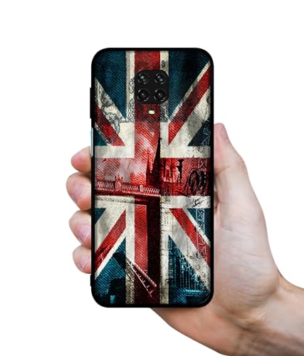 Image of London Flag Wallpaper Design Premium 2D Printed Metal Back Case Cover for Mi Redmi Note 9 Pro /Note 9 Pro Max /Poco M2 Pro