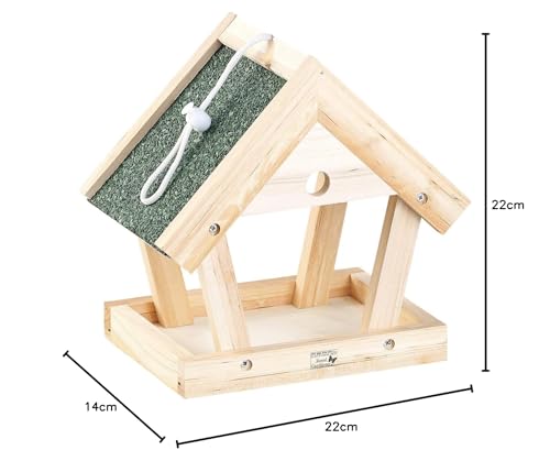 Royal Gardineer Vogelfutterhaus: Vogel-Futterhaus-Bausatz aus Echtholz, zum Aufhängen, 13-teilig (Vogelfutterhaus zum Hängen, Vogelhaus selber Bauen, Futterautomat)
