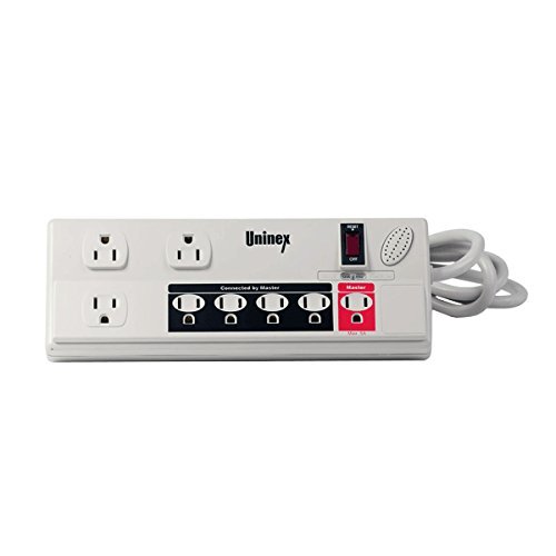 Uninex PS101 Power Managed 8-Outlet Energy Controlled Surge Protector, Eliminates Standby Idle Electricity