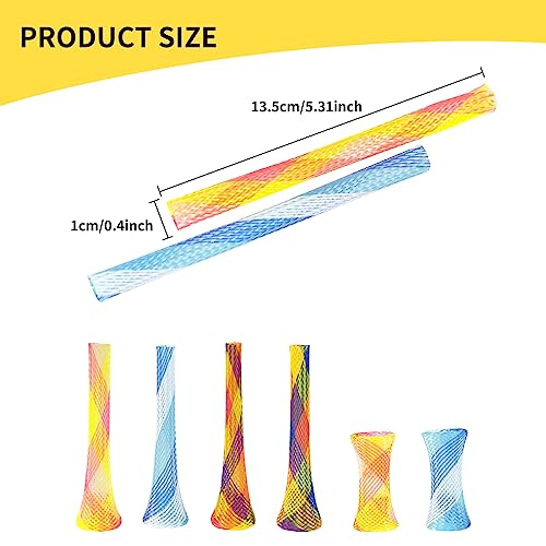 Andiker 10pcs Cat Tube Toy, 5.1inch Nylon Mesh Telescopic Folding Plastic Cat Spring Toy, Stylish Multi-Colored Cat Chew Toy - Image 2