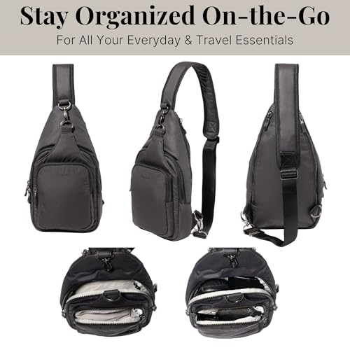 Image of Baggallini Women's Central Park Sling 12 inchx7 inch Crossbody Bag W /Convertible Adjustable Shoulder Strap