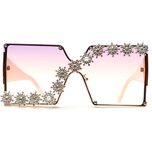 Image of mincl /Oversized Shield Sunglasses Woman 2019 Fashion Luxury Shades UV400 Vintage Flat Top Futuristic Sunglasses